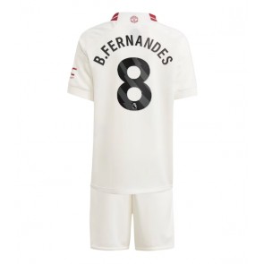 Manchester United Bruno Fernandes #8 Tredje trøje Børn 2023-24 Kort ærmer (+ korte bukser)